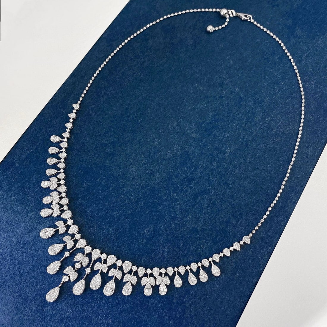 14k Gold 3.6 Ct Natural H Diamond Necklace - 5