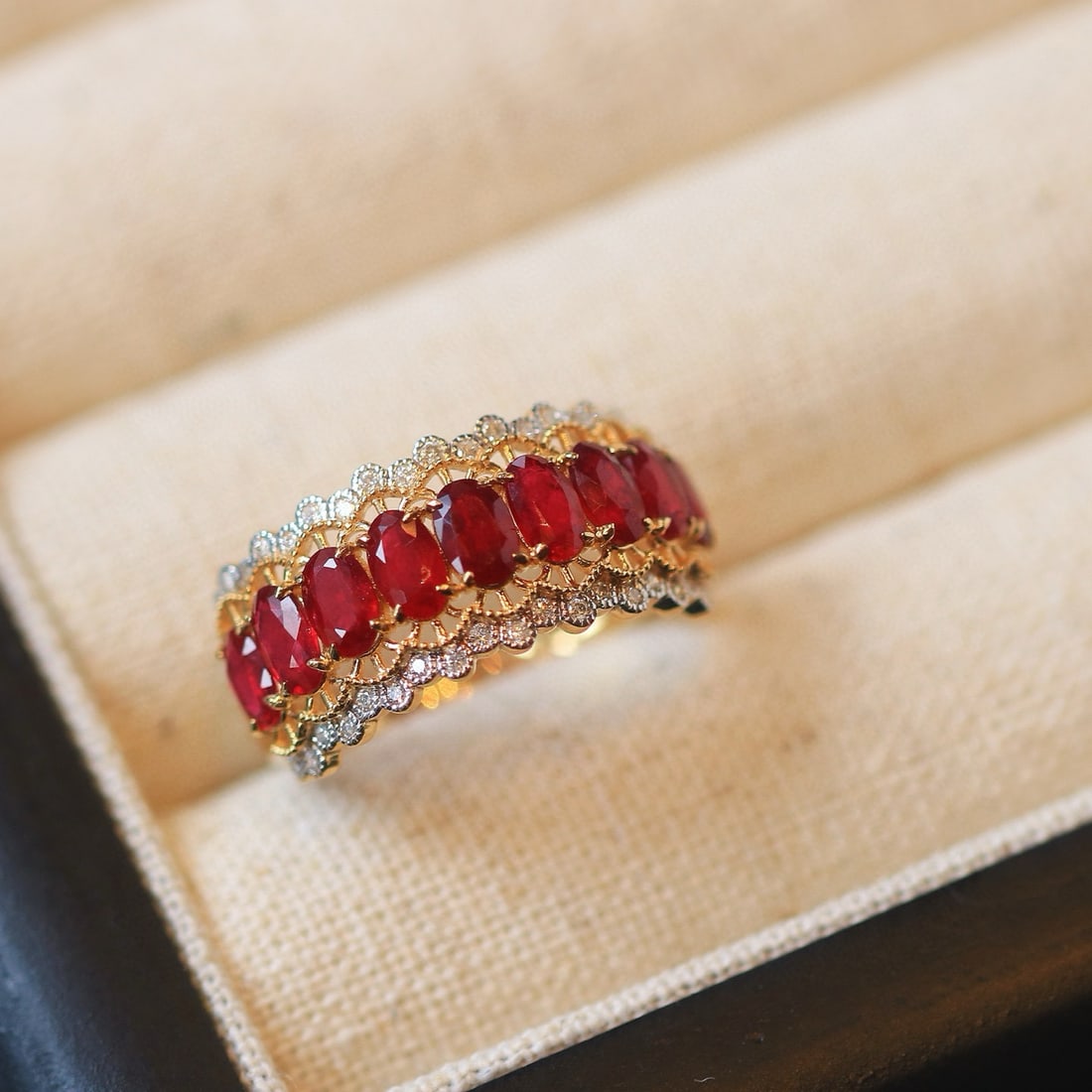 14k Gold 2.05 Ctw Natural Ruby & Diamond Ring - 2