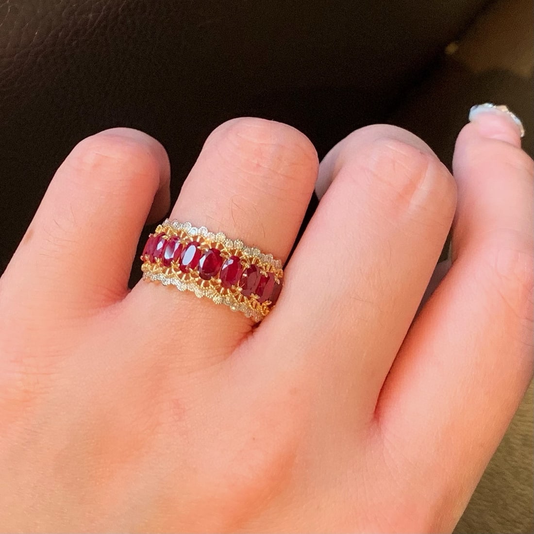 14k Gold 2.05 Ctw Natural Ruby & Diamond Ring - 7