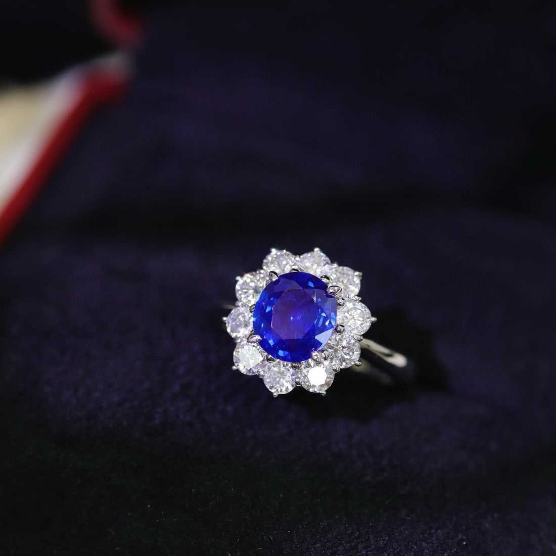 14k Gold 2.27 Ctw Natural Sapphire & Diamond Ring - 2