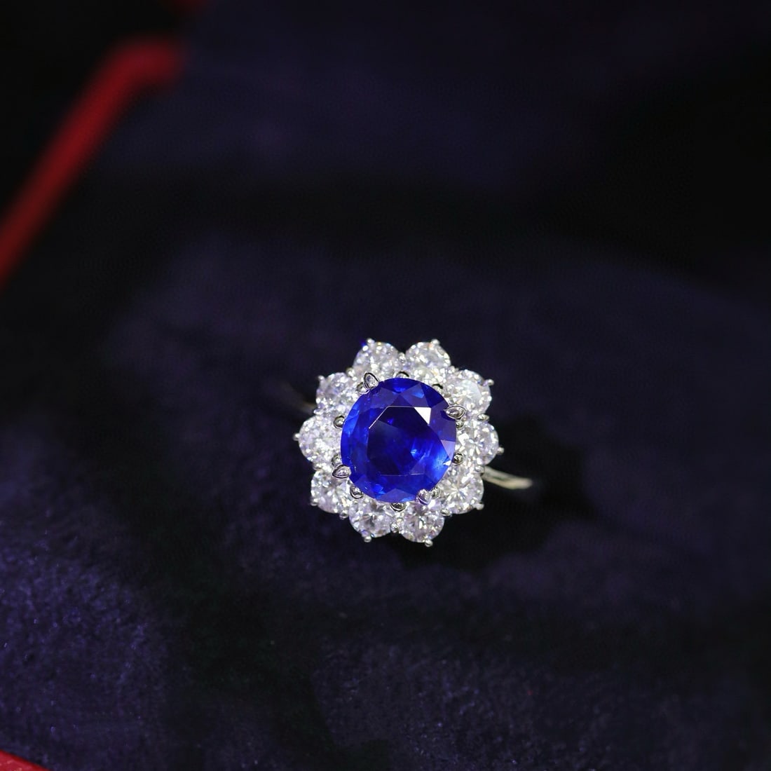 14k Gold 2.27 Ctw Natural Sapphire & Diamond Ring - 5