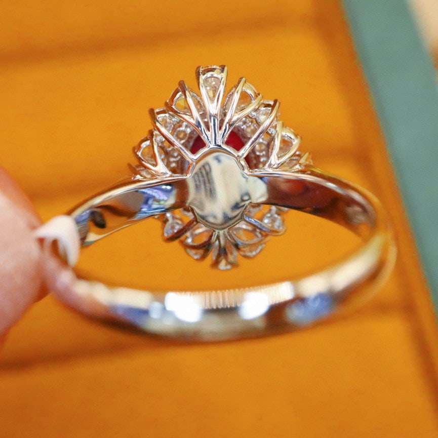 14k Gold 1.59 Ctw Natural Ruby & Diamond Ring - 4