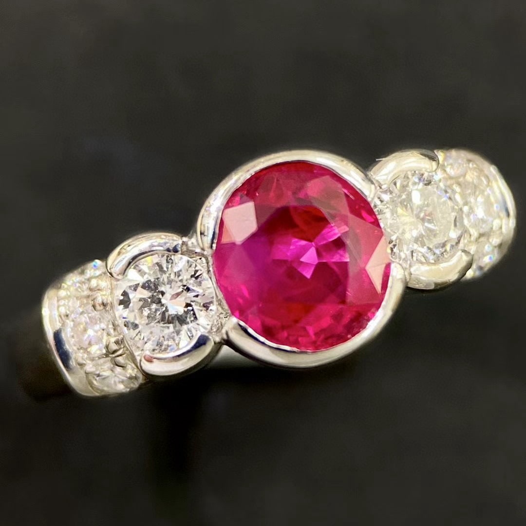14k Gold 1.90 Ctw Natural Ruby & Diamond Ring (1 of 4)