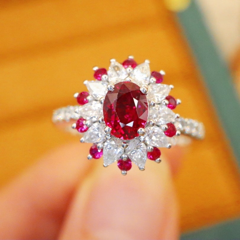 14k Gold 1.73 Ctw Natural Ruby & Diamond Ring/pendant( Without Chain ) (1 of 8)