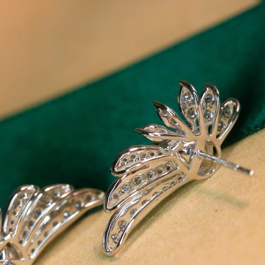 14k Gold 1.5 Ctw Natural Yellow Diamond & Diamond Earrings - 2