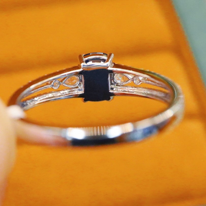 14k Gold 1.34 Ctw Natural Sapphire & Diamond Ring - 4