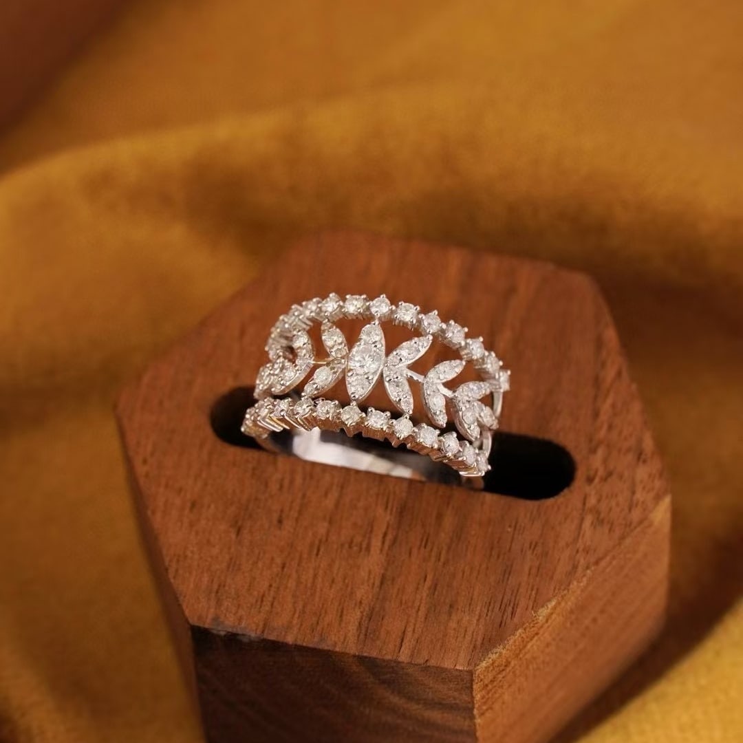 14k Gold 1 Ct Natural H Diamond Ring - 2