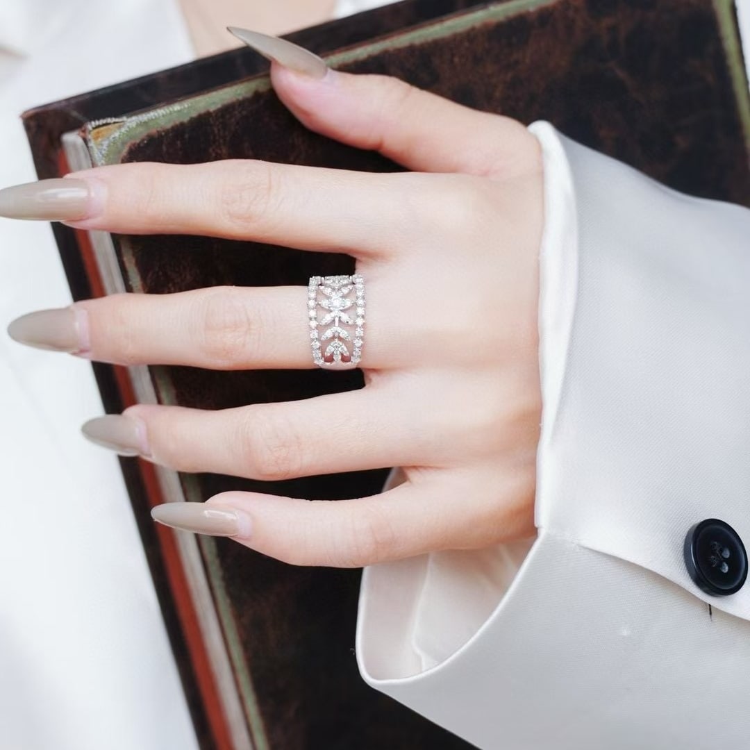 14k Gold 1 Ct Natural H Diamond Ring - 3