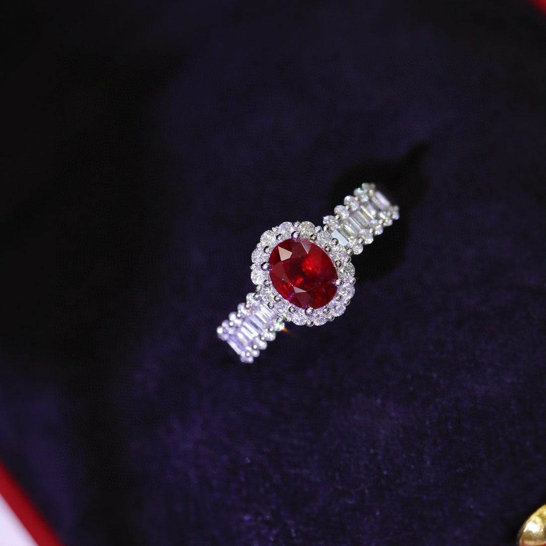 14k Gold 1.41 Ctw Natural Ruby & Diamond Ring - 2