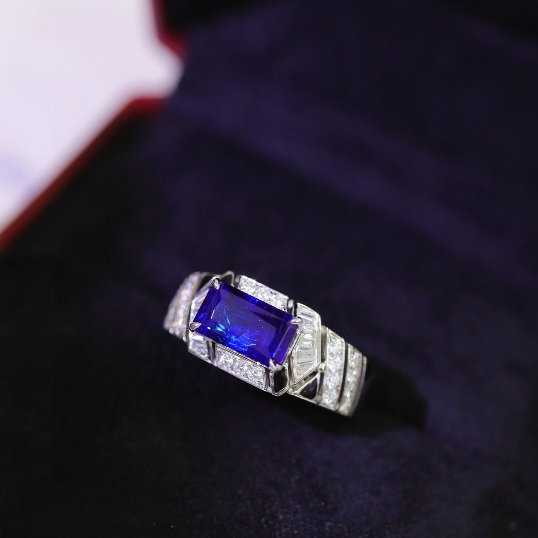 14k Gold 2.36 Ctw Natural Sapphire & Diamond Ring - 7