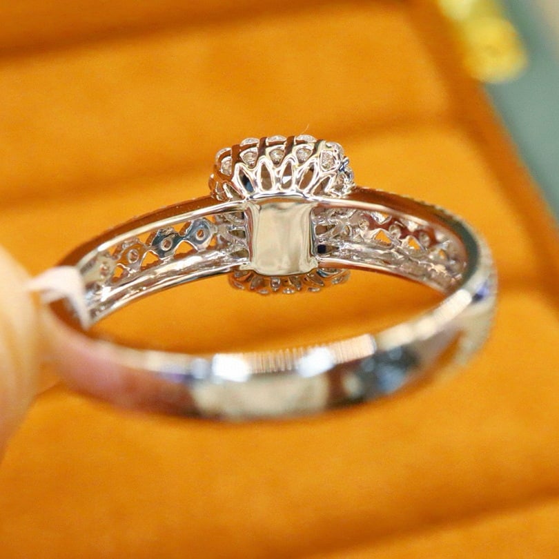 14k Gold 1.37 Ctw Natural Sapphire & Diamond Ring - 4