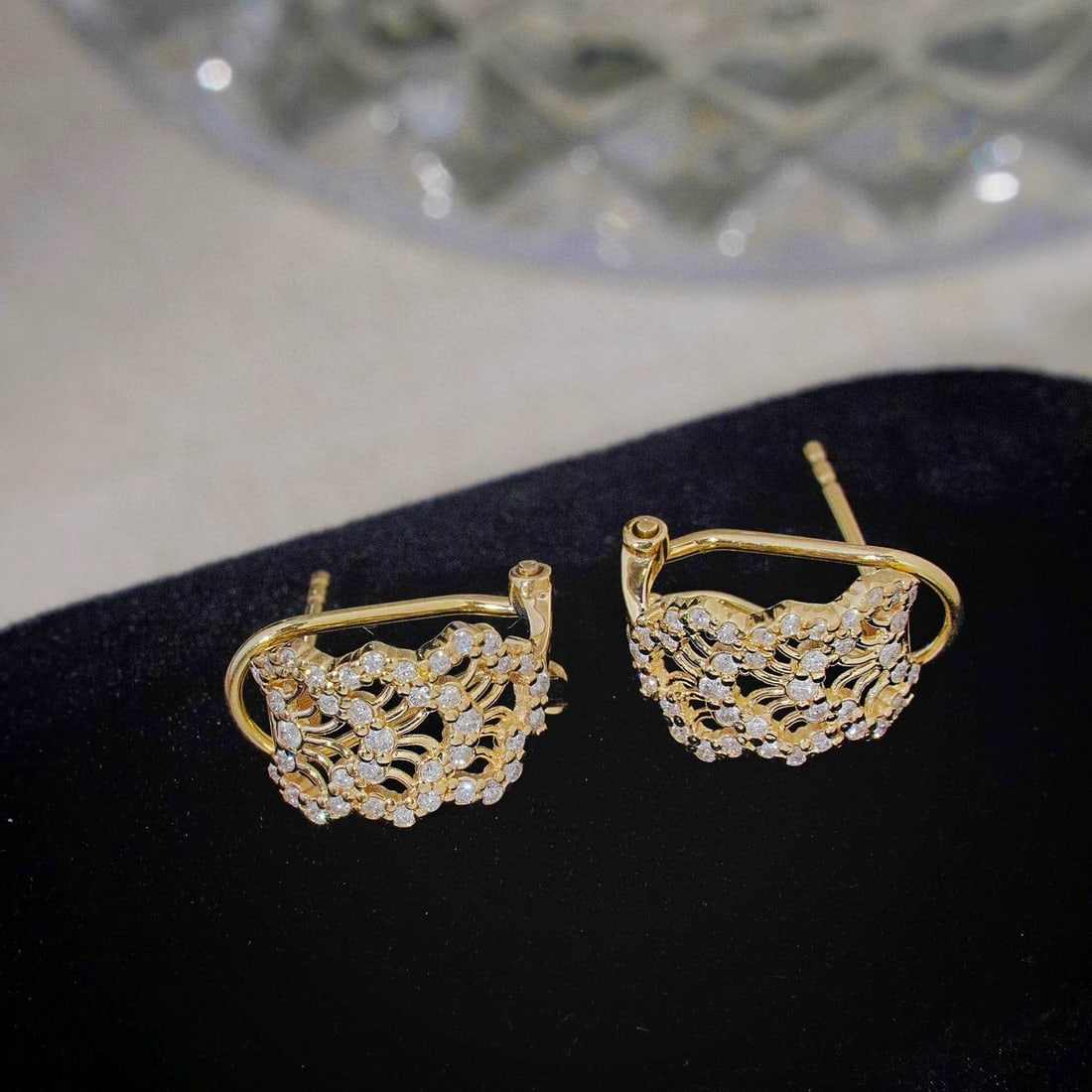 14k Gold 0.5 Ct Natural H Diamond Earrings - 5