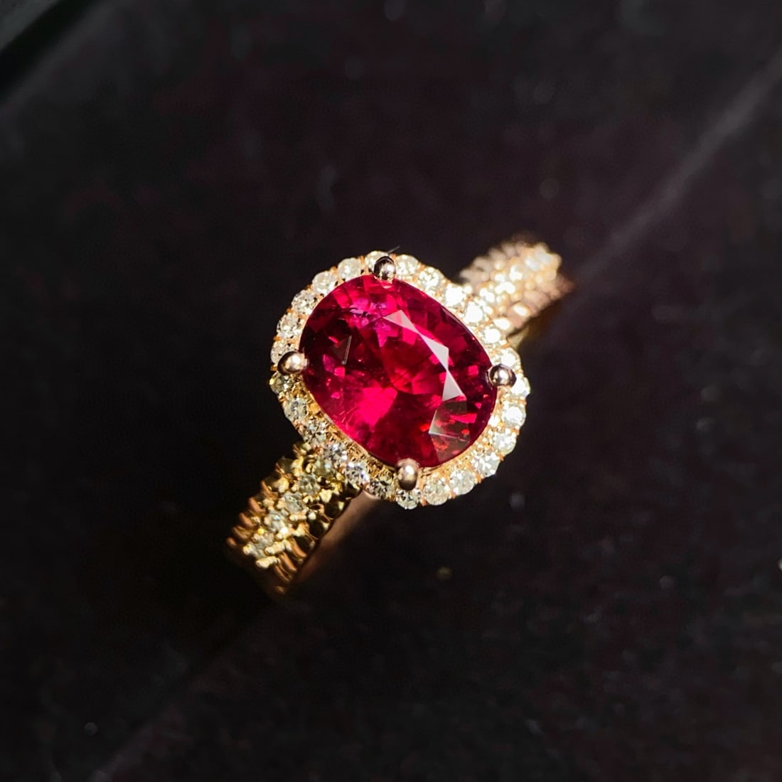 14k Gold 2.08 Ctw Natural Tourmaline & Diamond Ring - 3