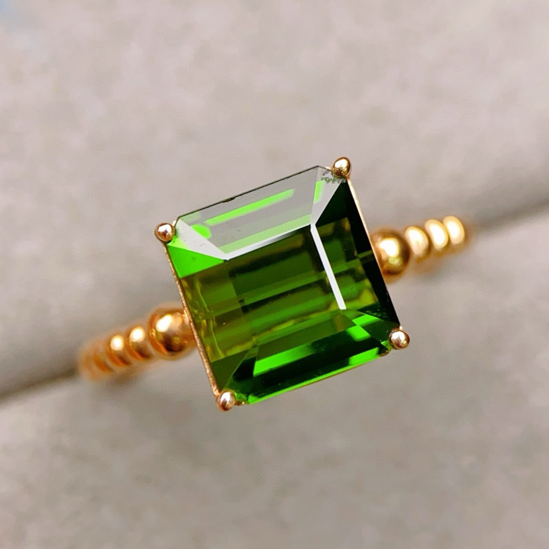 14k Gold 3.3 Ct Natural Tourmaline Ring - 2