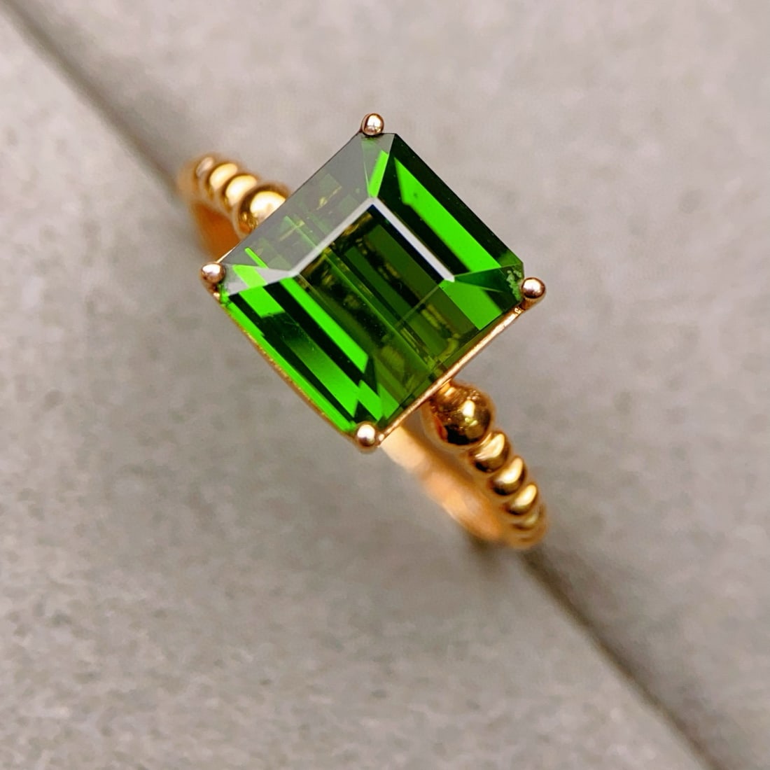 14k Gold 3.3 Ct Natural Tourmaline Ring - 5