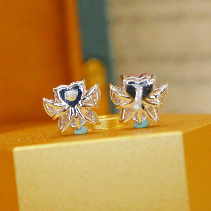 14k Gold 1.41 Ctw Natural Ruby & Diamond Earrings - 4