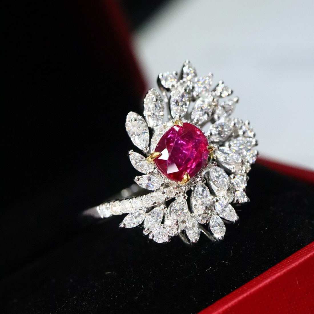 14k Gold 1.20 Ctw Natural Ruby & Diamond Ring (1 of 6)