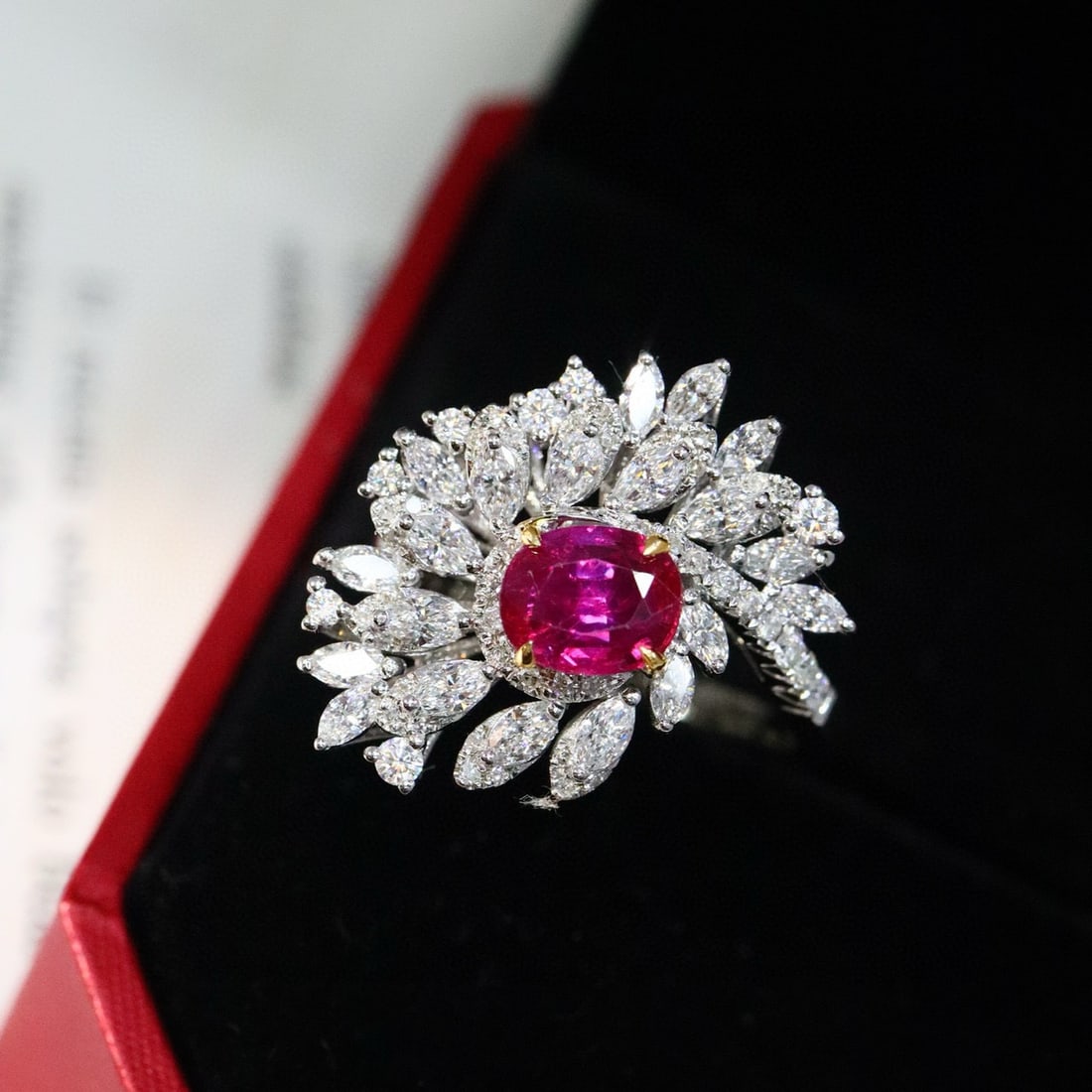 14k Gold 1.20 Ctw Natural Ruby & Diamond Ring - 4