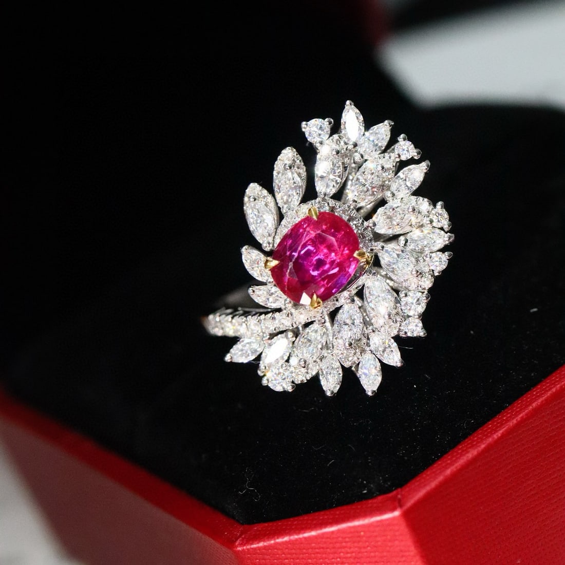 14k Gold 1.20 Ctw Natural Ruby & Diamond Ring - 5