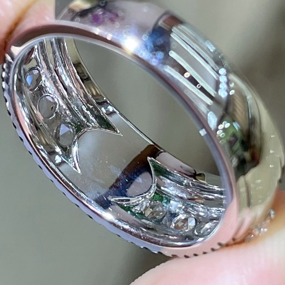 14k Gold 1.20 Ctw Intense Green Natural Emerald & Diamond Ring - 4