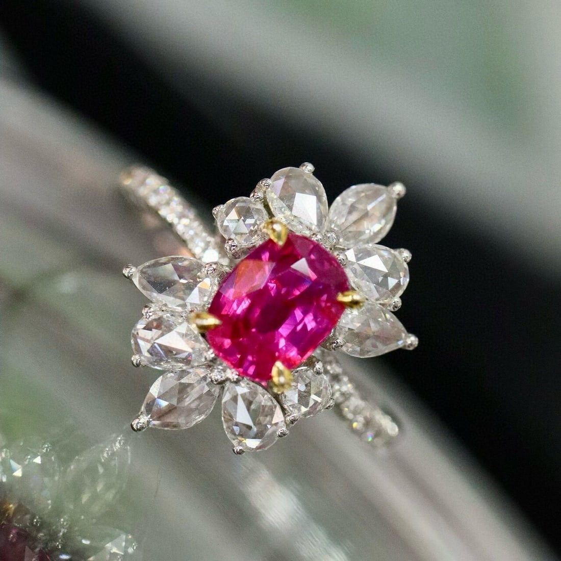 14k Gold 1.80 Ctw Natural Ruby & Diamond Ring (1 of 6)