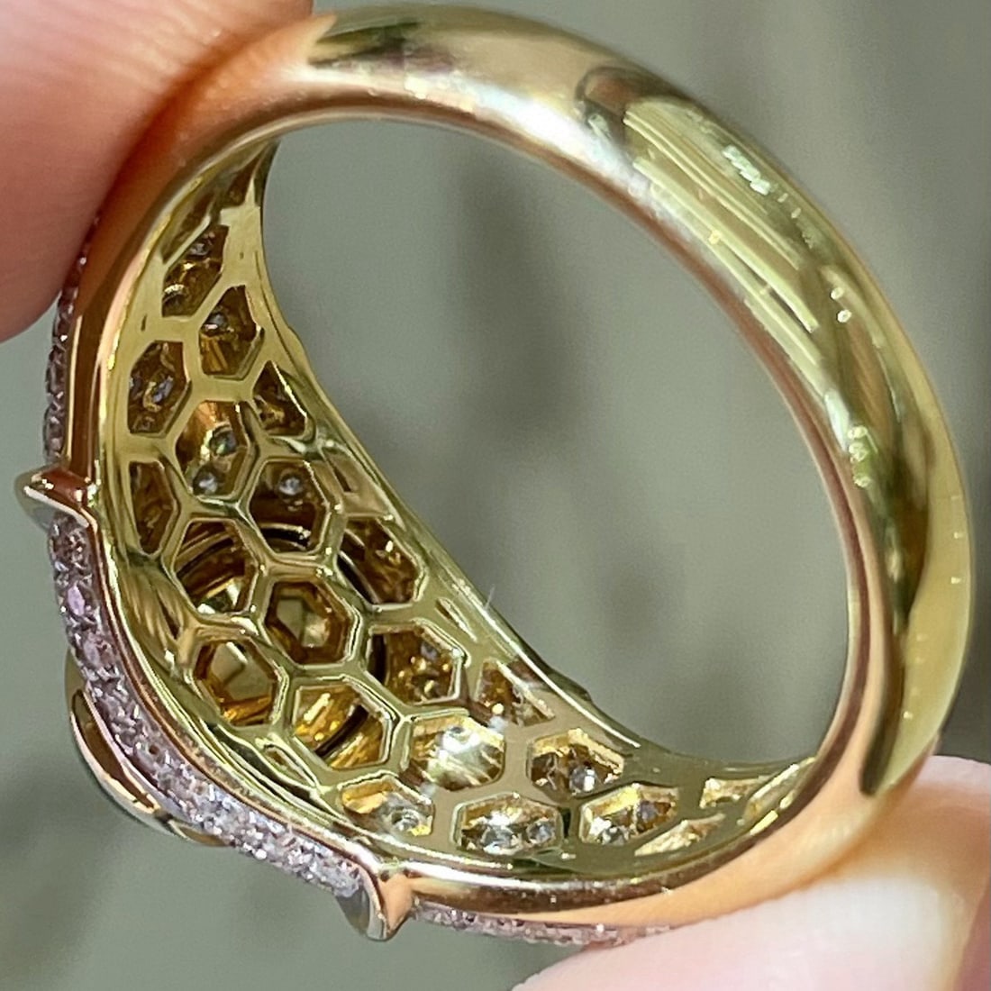 14k Gold 2.68 Ctw Vivid Green Natural Emerald & Diamond Ring - 5