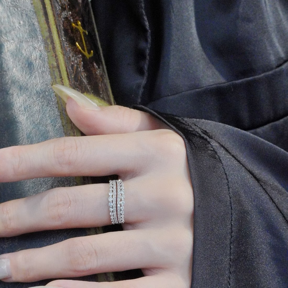 14k Gold 0.68 Ct Natural H Diamond Ring - 6