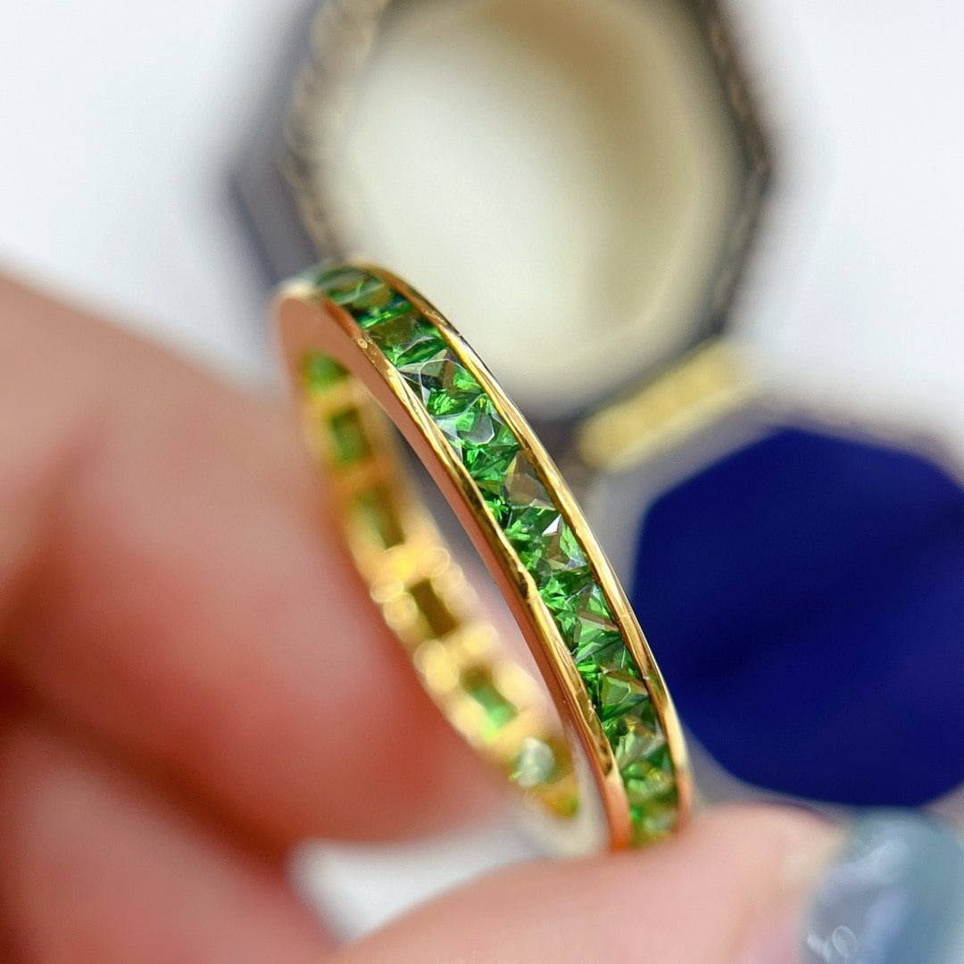 14k Gold 2.20 Ct Natural Tsavorite Ring - 2