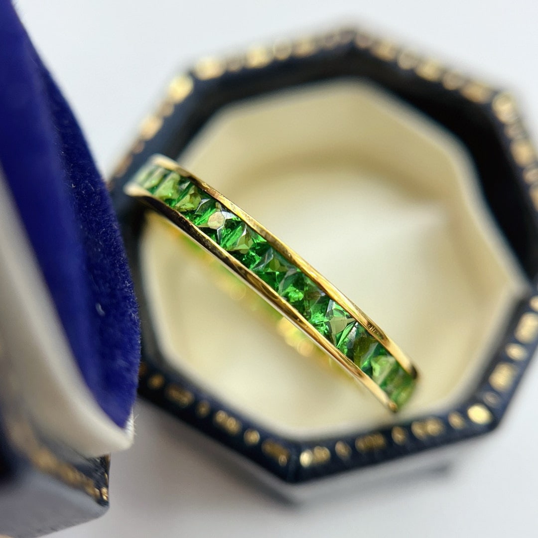 14k Gold 2.20 Ct Natural Tsavorite Ring - 7