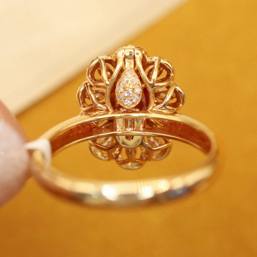 14k Gold 1.78 Ctw Natural Ruby & Diamond Ring/pendant( Without Chain ) - 6