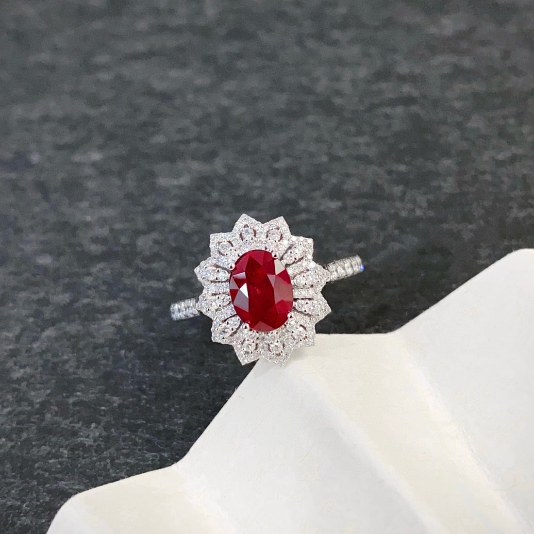 14k Gold 6.09 Ctw Natural Ruby & Diamond Jewelry Set - 6