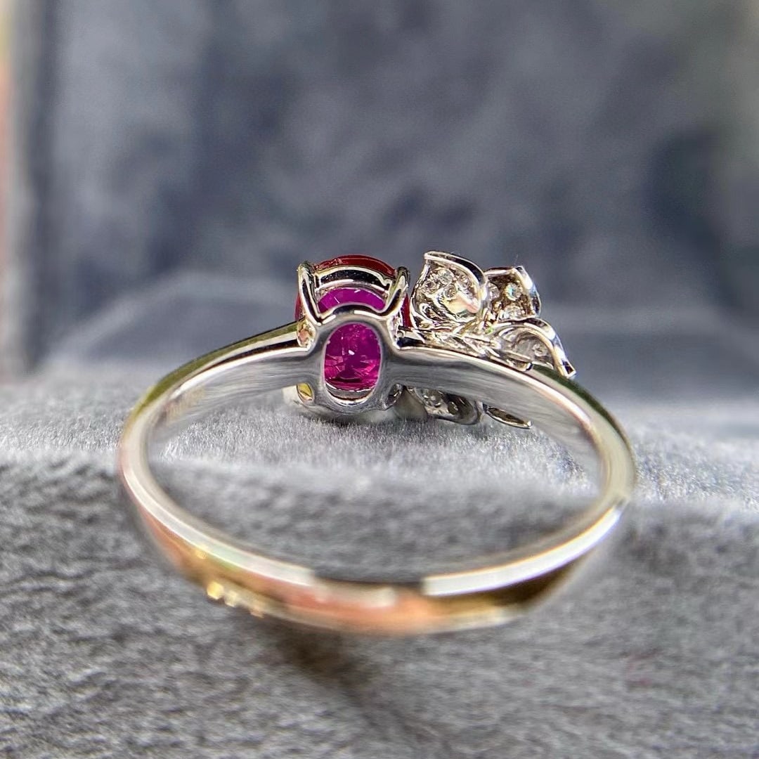 14k Gold 1.20 Ctw Natural Ruby & Diamond Ring - 3