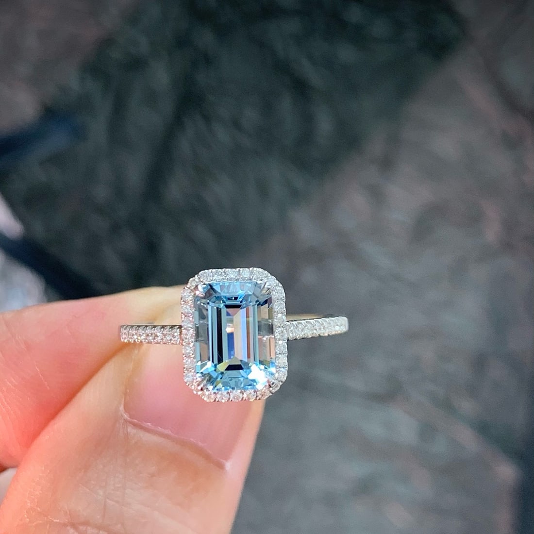 14k Gold 1.62 Ctw Natural Aquamarine & Diamond Ring - 2