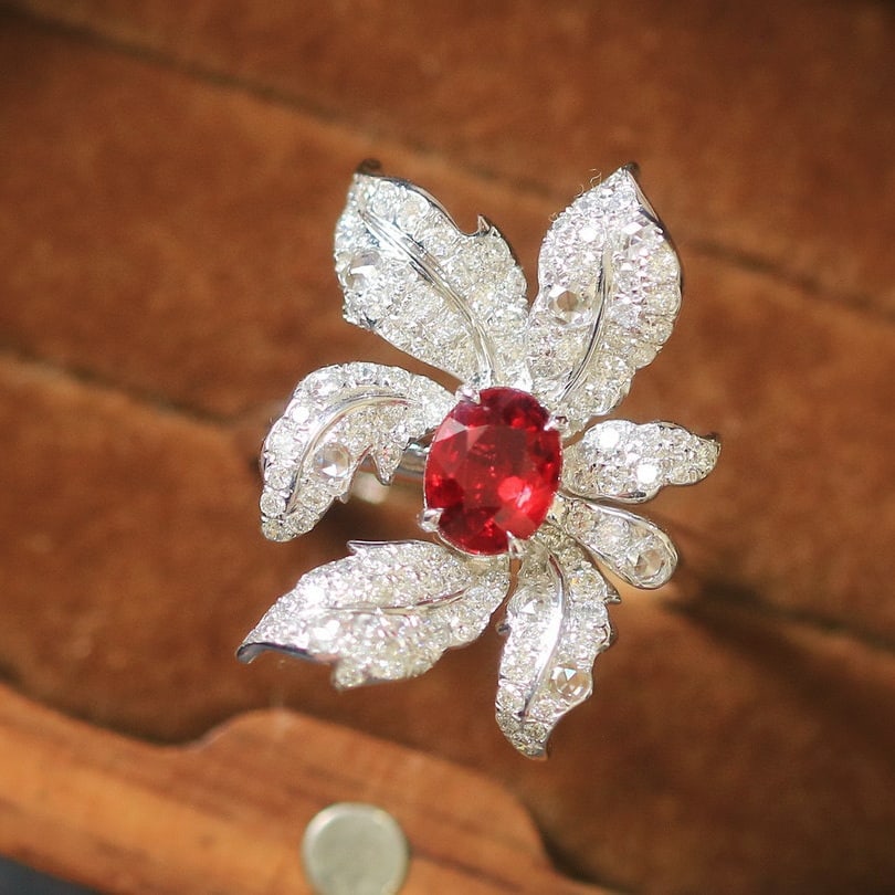 14k Gold 1.75 Ctw Natural Ruby & Diamond Ring - 2