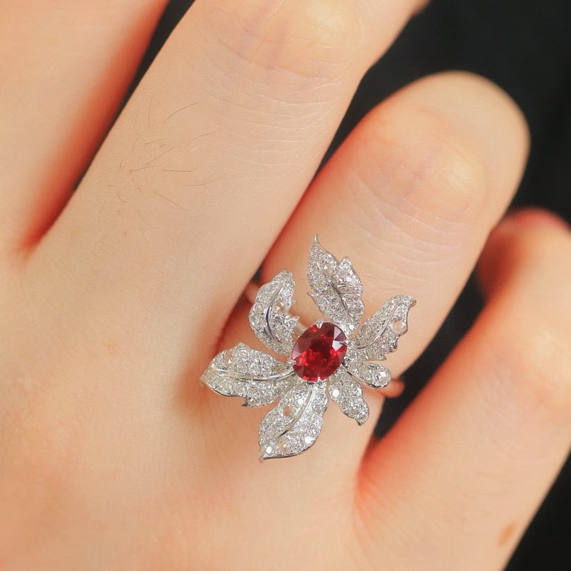 14k Gold 1.75 Ctw Natural Ruby & Diamond Ring - 7