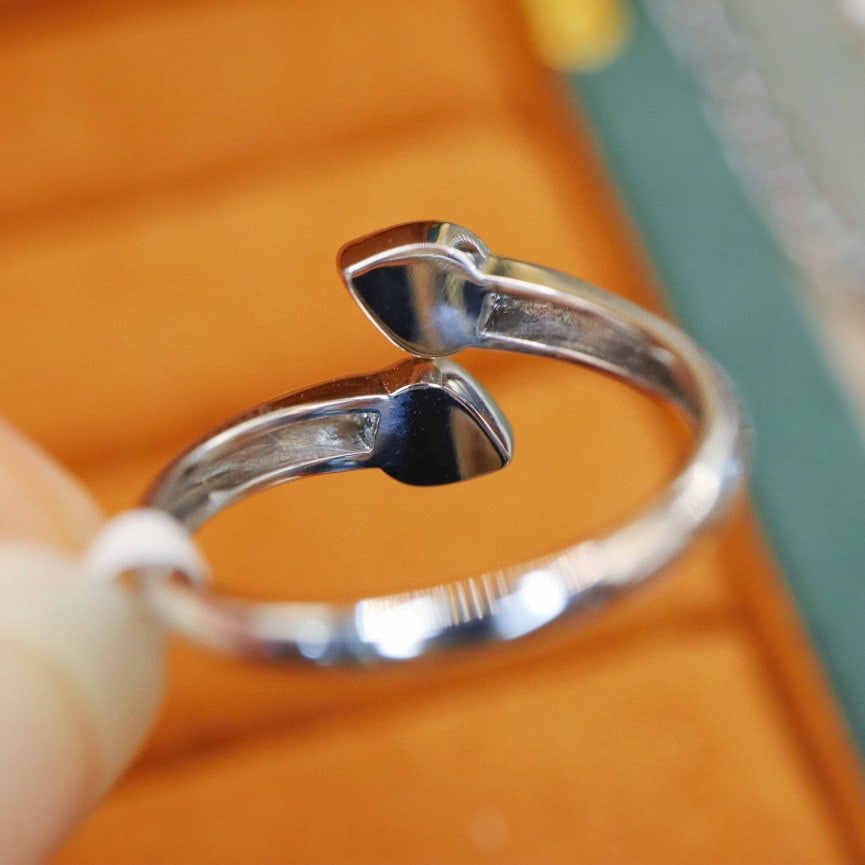 14k Gold 0.78 Ct Natural Sapphire & Toi Et Moi Ring - 5