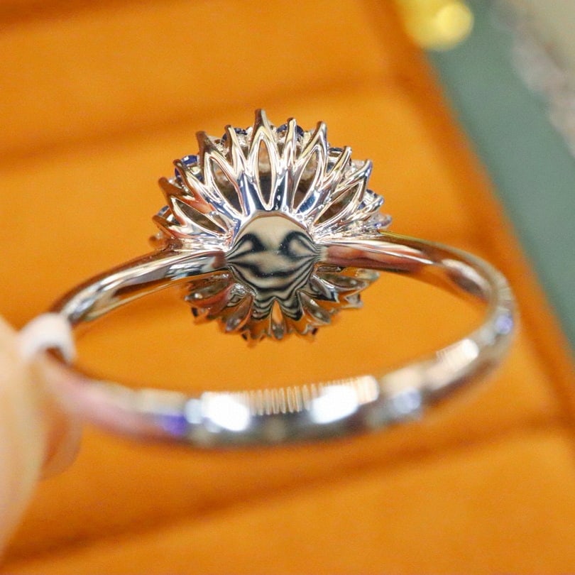 14k Gold 1.43 Ctw Natural Sapphire & Diamond Ring - 4