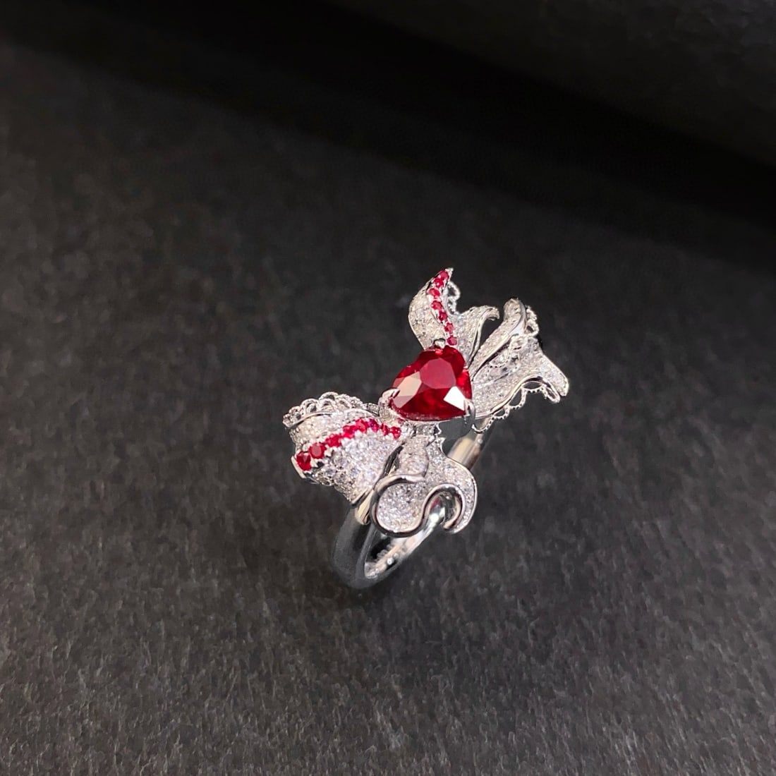 14k Gold 1.50 Ctw Natural Ruby & Diamond Ring - 2