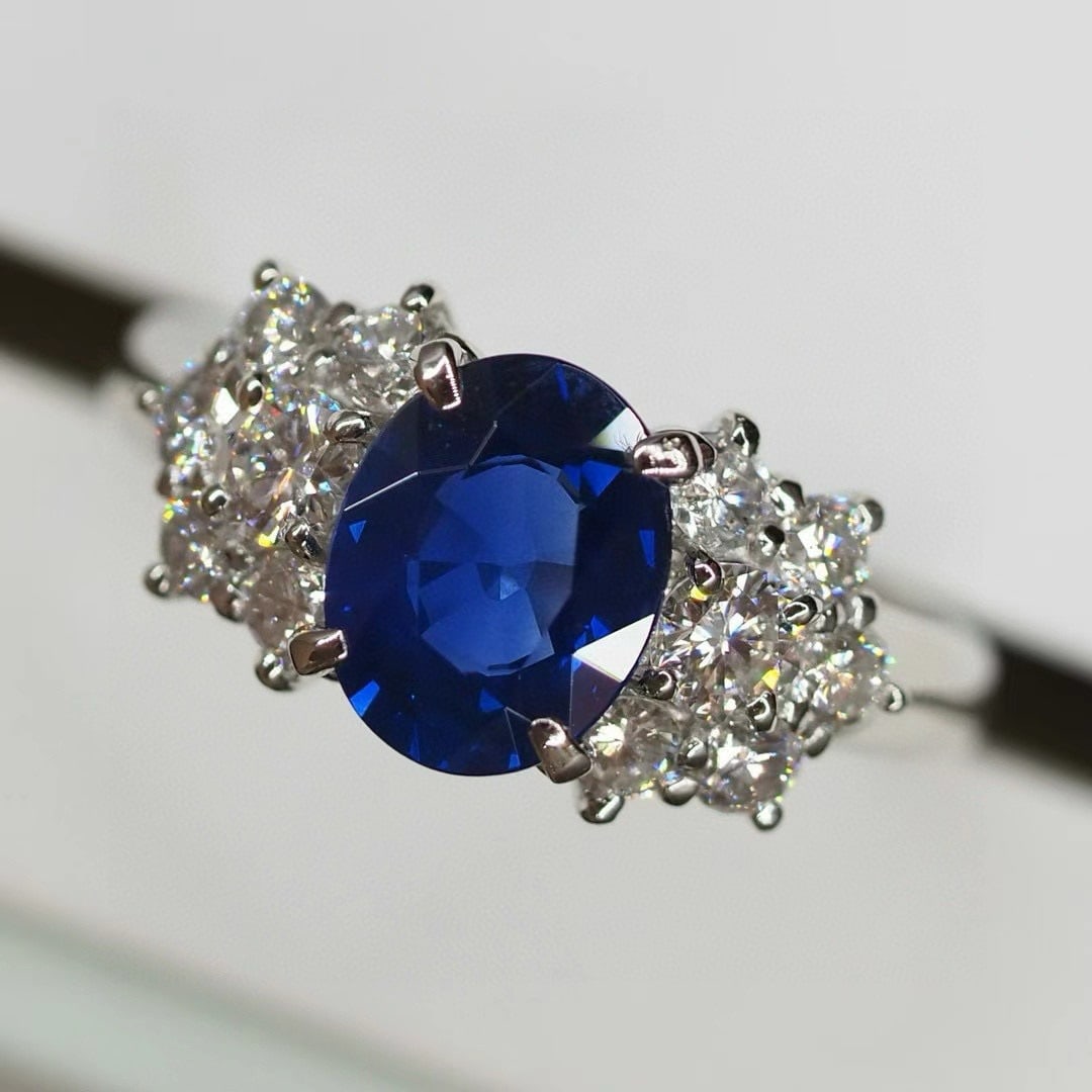 14k Gold 3.34 Ctw Natural Sapphire & Diamond Ring - 3