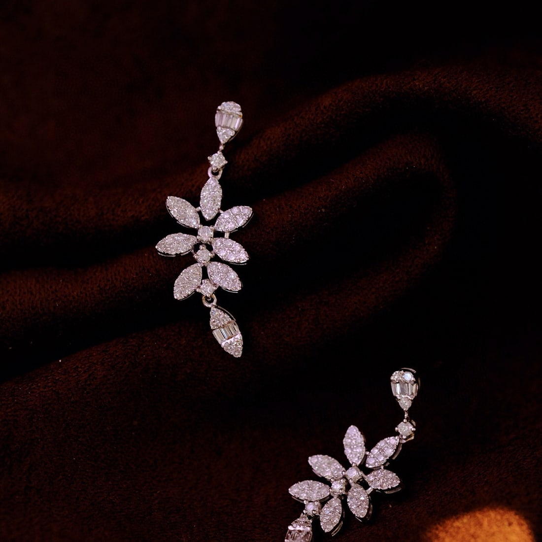 14k Gold 0.8 Ct Natural H Diamond Earrings - 3