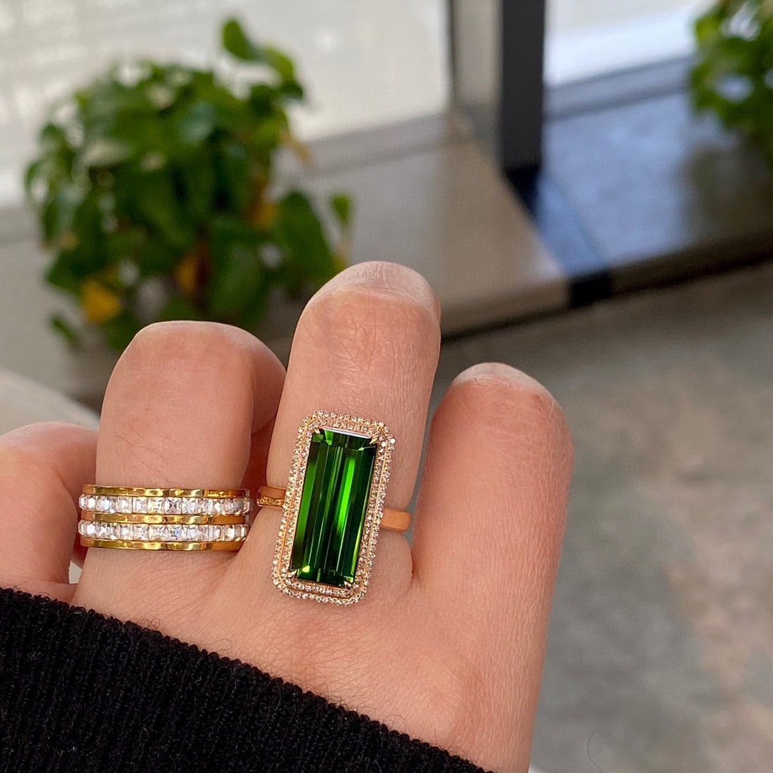 14k Gold 5.96 Ct Natural Tourmaline & Diamond Ring - 3