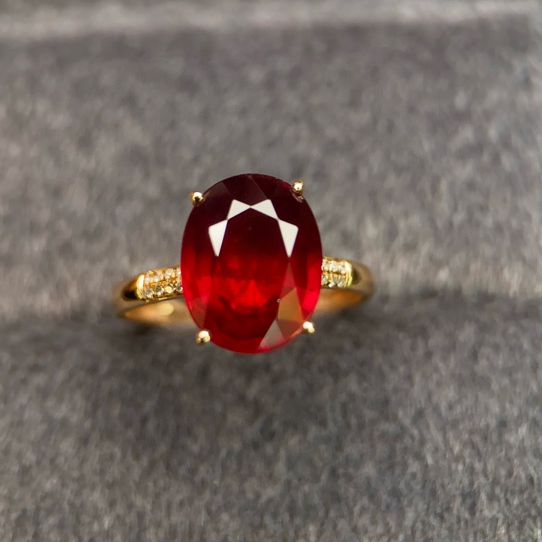 14k Gold 4.70 Ctw Natural Garnet & Diamond Ring (1 of 5)