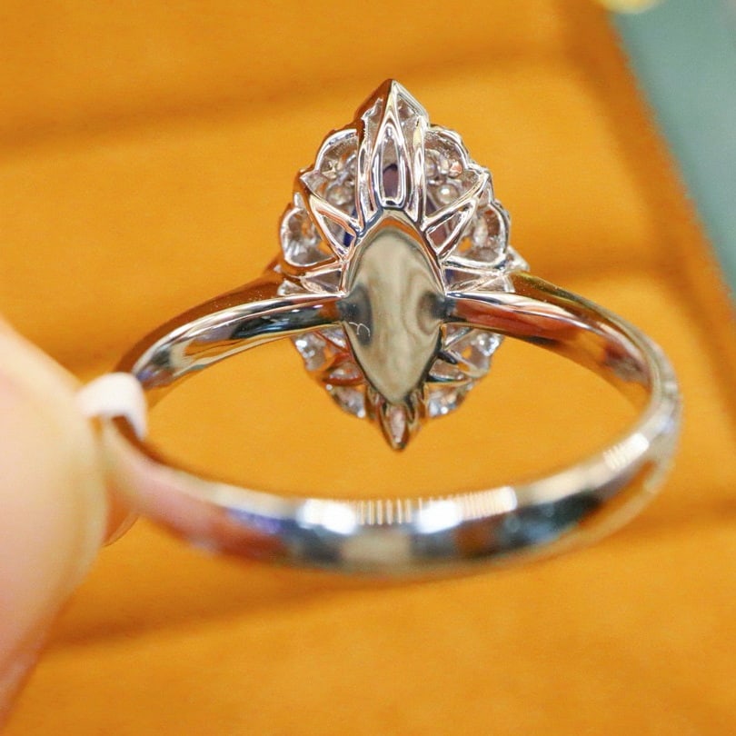 14k Gold 1.75 Ctw Natural Sapphire & Diamond Ring - 4