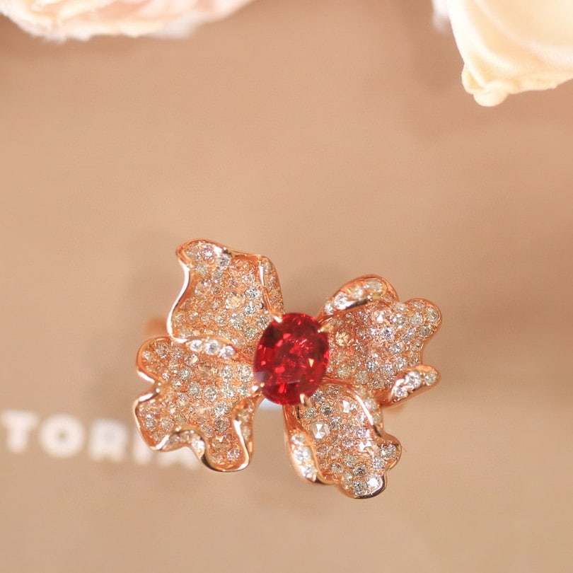 14k Gold 2.21 Ctw Natural Ruby & Diamond Ring - 7