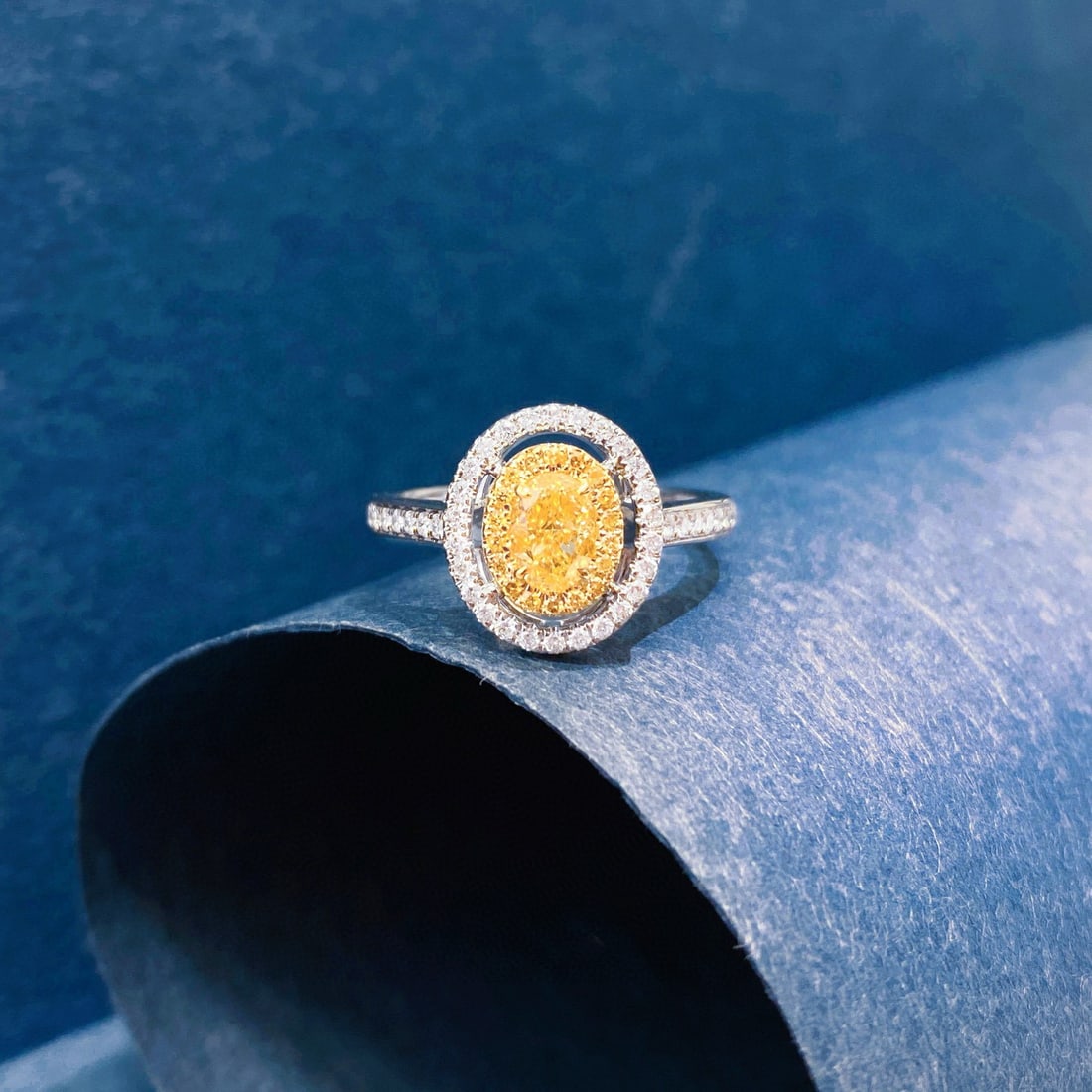 14k Gold 2.74 Ctw Natural Yellow Diamond & Diamond Jewelry Set - 5