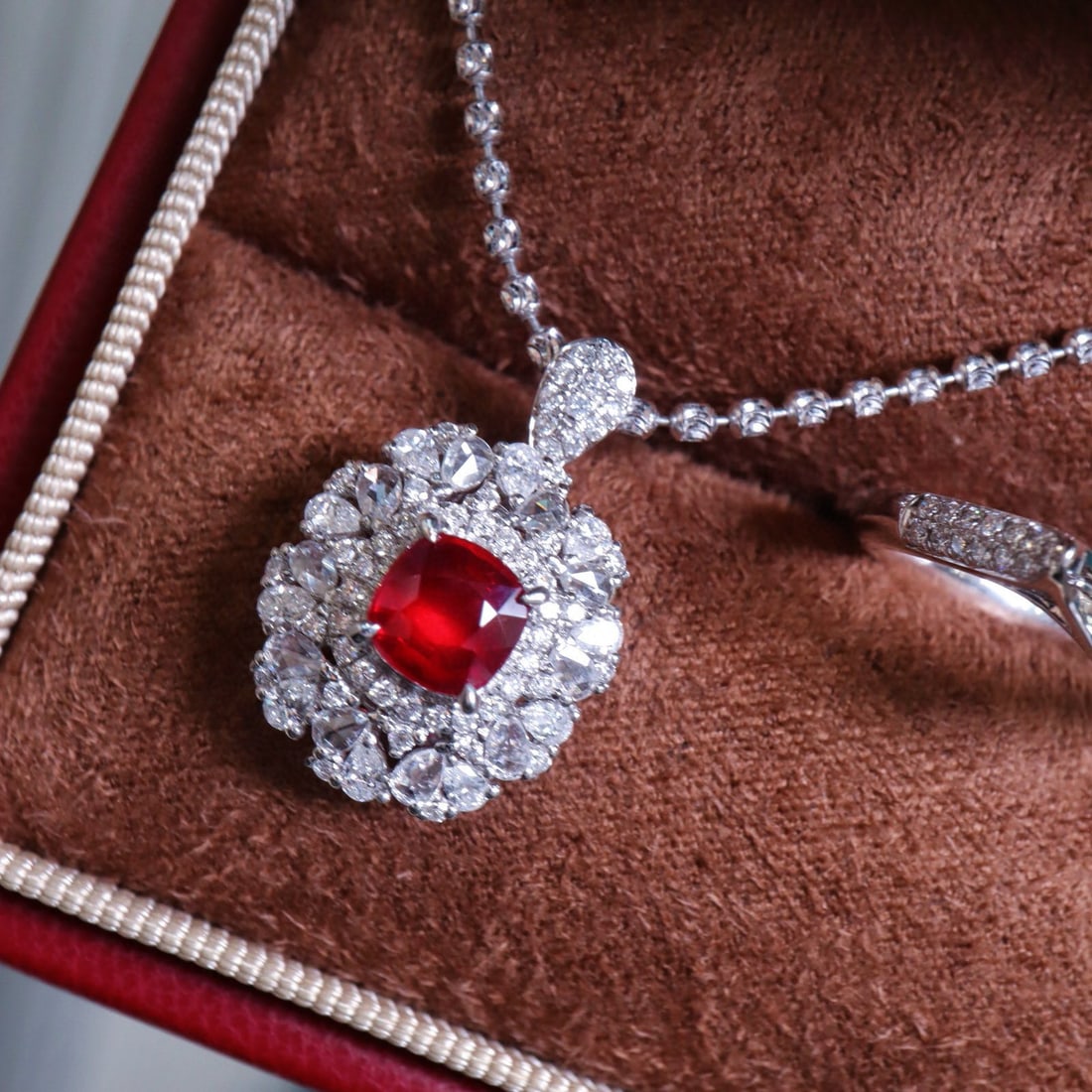 14k Gold 1.81 Ctw Natural Ruby & Diamond Ring/pendant( Without Chain ) - 5