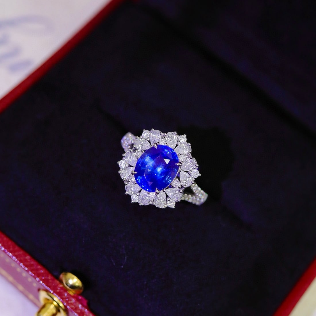 14k Gold 3.43 Ctw Natural Sapphire & Diamond Ring - 6