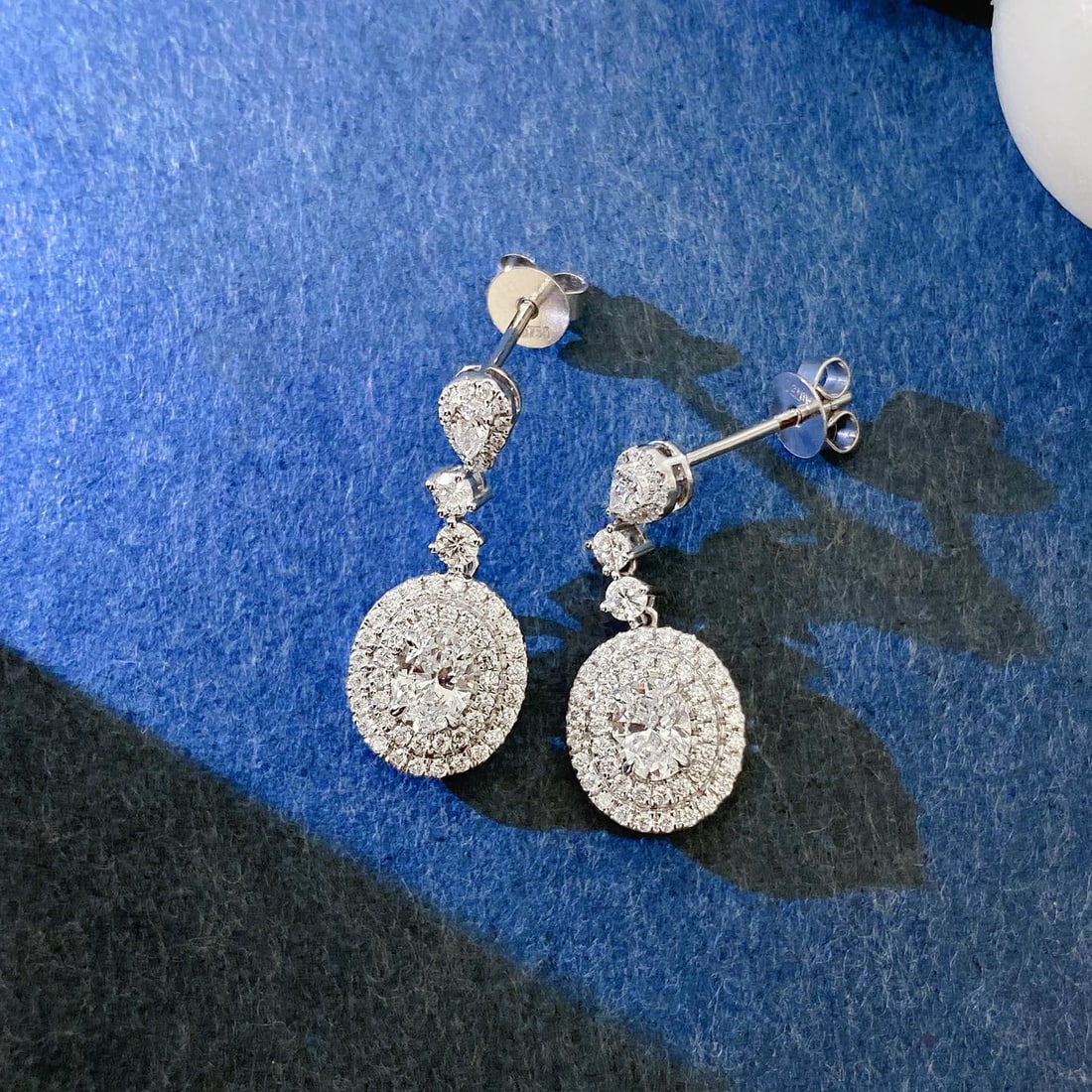 Gia Certified 14k Gold 1.14 Ctw Natural E Si1 Oval Diamond Earrings - 6