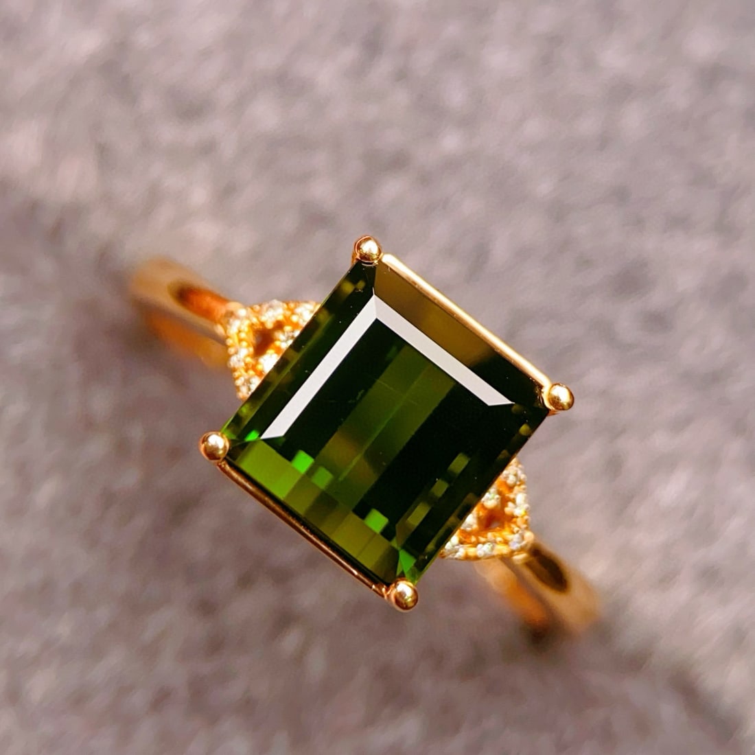 14k Gold 2.69 Ctw Natural Tourmaline & Diamond Ring - 4