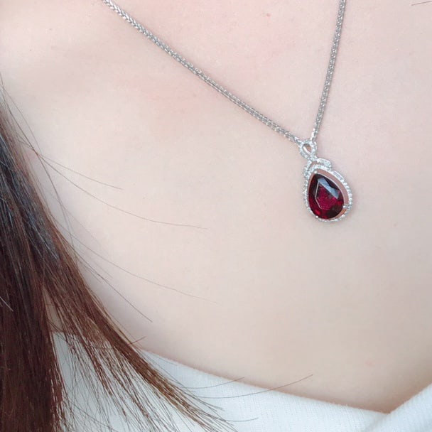 14k Gold 2.15 Ct Natural Tourmaline & Diamond Pendant( Without Chain ) - 2